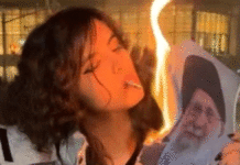 Iranian women protests Khamenei