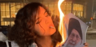 Iranian women protests Khamenei