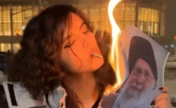 Iranian women protests Khamenei