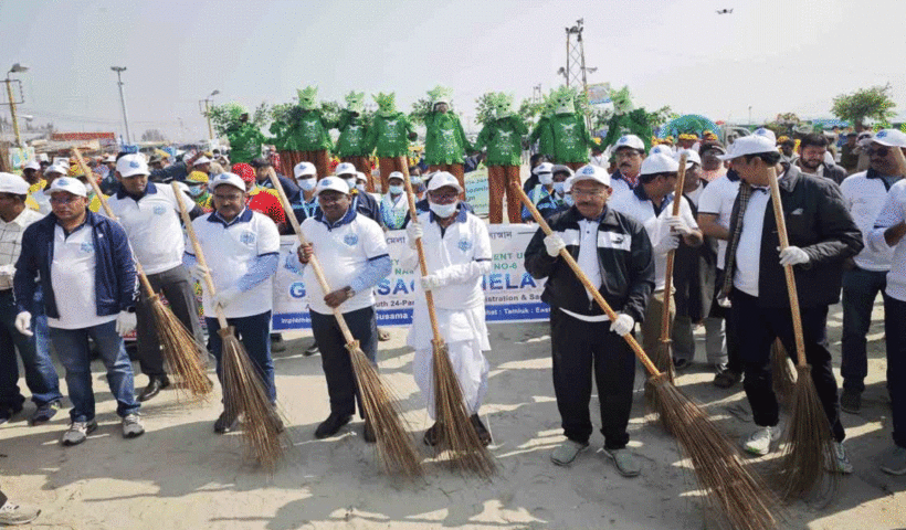 Gangasagar beach cleaning drive