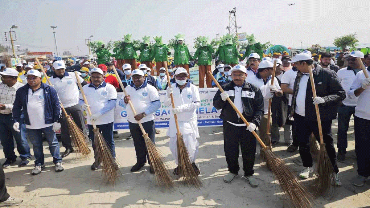 Gangasagar beach cleaning drive