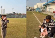 বাবার সঙ্গে মাঠে নেমে ফুটবল প্রেমীদের হৃদয় ছুঁল শিবিকা,ভাইরাল ভিডিও subhasish-bose-daughter-first-football-moment-viral-video