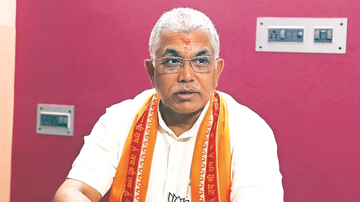 Dramatic Start to Event as Stage Crashes Under Dilip Ghosh