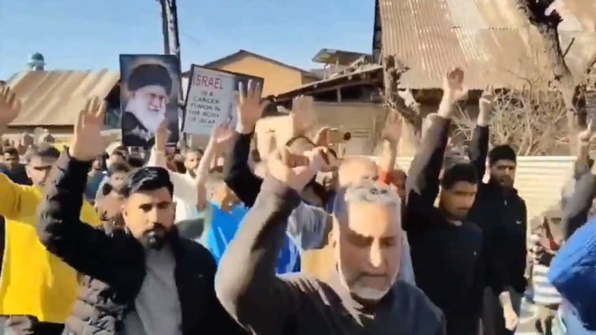 jammu jammu-kashmir-protest-against-us-israel-attack-on-iran-budgam