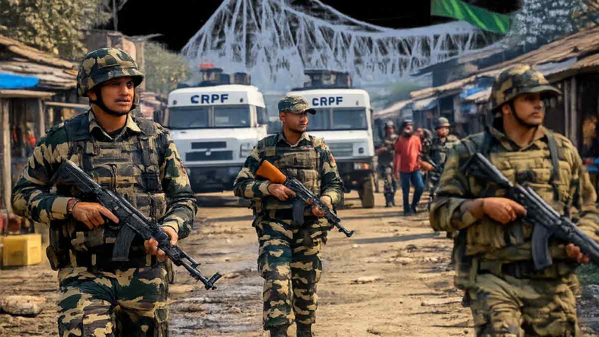 অবাধ ভোটে সিআরপিএফের ‘অপারেশন অ্যাডভান্স অল আউট’ শুরু রাজ্যজুড়ে crpf-operation-advance-all-out-west-bengal-election-security-phase-1