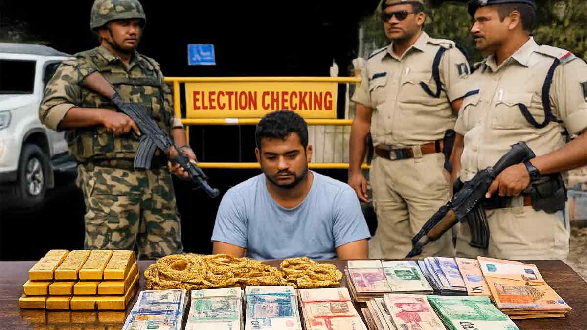 নির্বাচনী নাকা চেকিংয়ে আরব ফেরত হাসানুরের কাছ থেকে সোনা ও বিদেশি মুদ্রা উদ্ধার nadia-election-checking-gold-foreign-currency-seized-saudi-returned-youth
