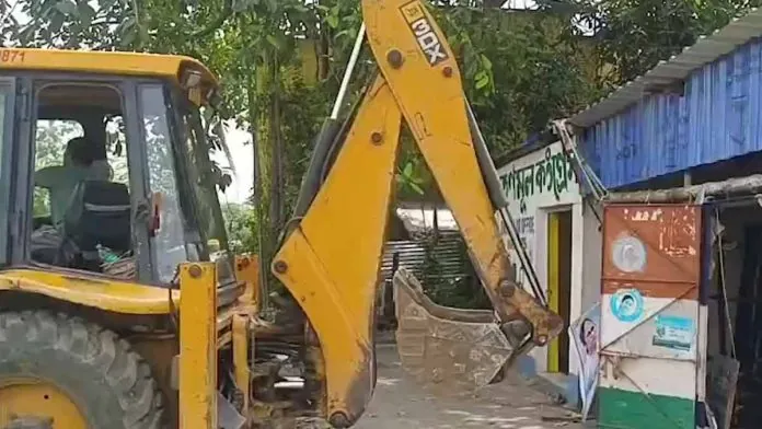 tmc-party-office-demolition-bulldozer-action-bengal