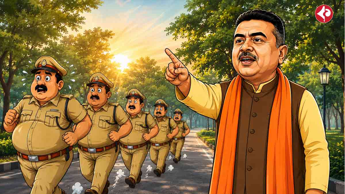 পুলিশদের ভুঁড়ি কমাতে সকালে হাঁটার পরামর্শ শুভেন্দুর