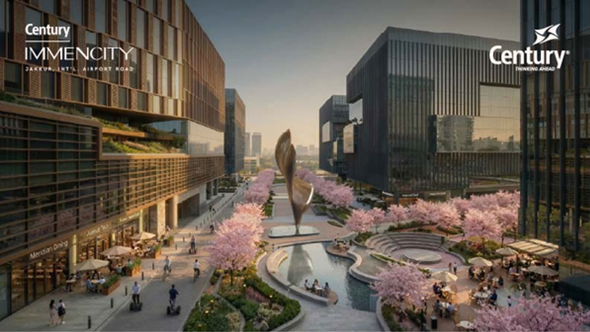 Spread across 11 million sq. ft., Century Immencity is envisioned as a five-district lifestyle destination in North Bengaluru, featuring 5 unique districts, including homes, offices, hospitality, retail and F&B