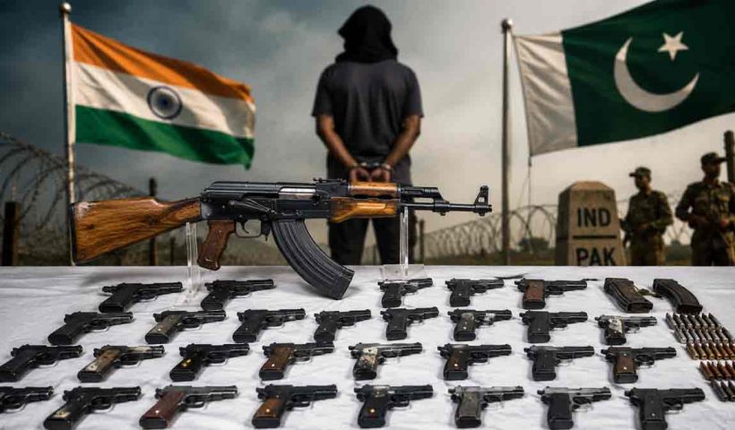 ak47-and-25-pistols-seized-near-indo-pak-border-in-amritsar