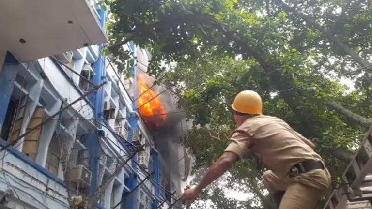 Massive fire at South 24 Parganas Zilla Parishad building