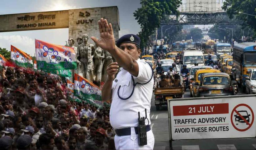 21-july-martyrs-day-kolkata-three-rallies-traffic-advisory