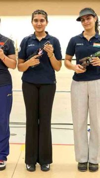 Hangzhou ISSF World Cup: Esha gold, Manu bronze in women’s 25m Pistol