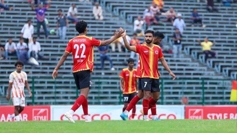 east-bengal-beat-bidhannagar-5-1-kolkata-football-league-vishnu-hat-trick