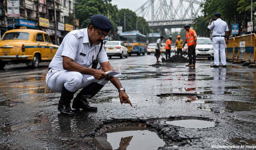 kolkata-traffic-police-sends-road-repair-list-to-kmc-after-heavy-rains