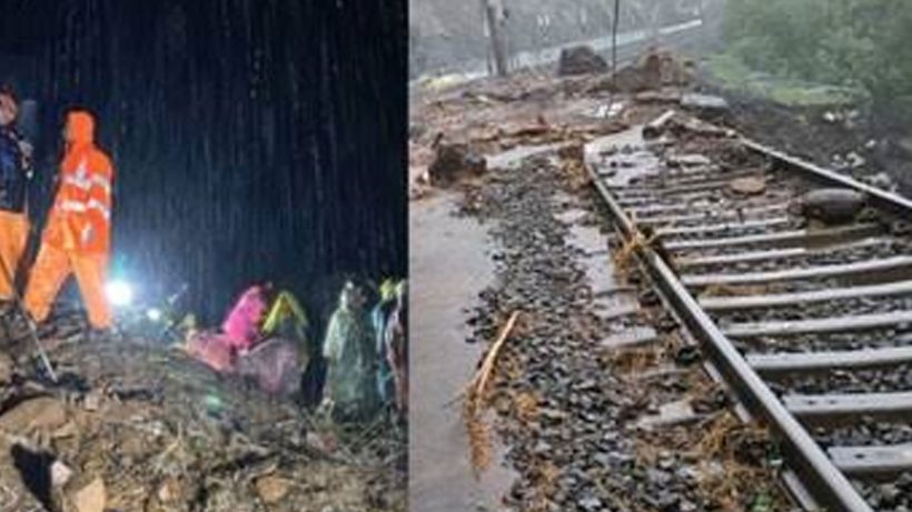 mumbai pune expressway landslide heavy rain